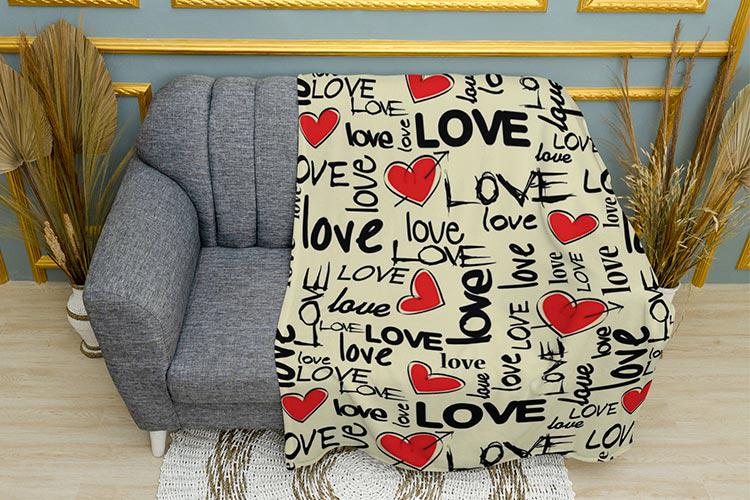 Плед PromoZP Любовь Love плюш двухслойный 150х210 см (103049) Плед PromoZP Любовь Love плюш двухслойный 150х210 см (103049)