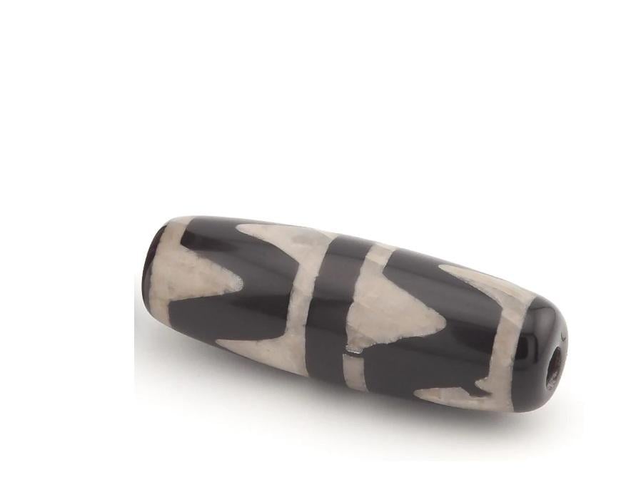 Бусина Дзи Зуб Тигра приносить силу і впевненість у собі 30х10 мм 1 шт. (БТ3030з06)