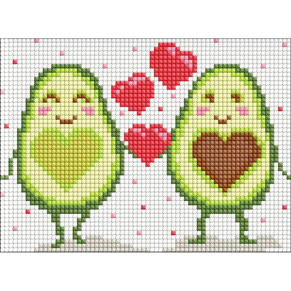 Алмазна мозаїка для дітей Ideyka Закохані половинки AMM1032 без підрамника 15х20 см (RLT46682)