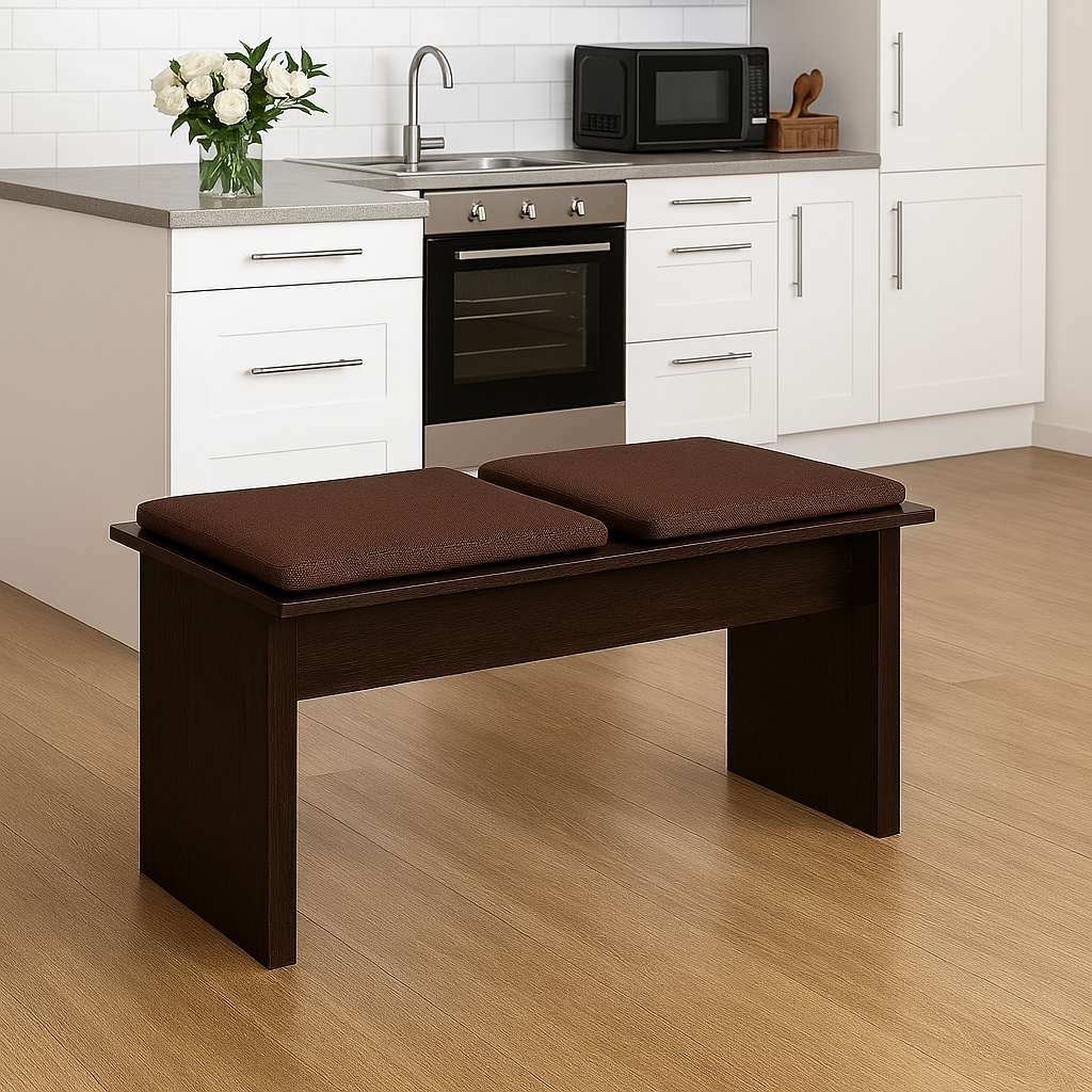 Кухонный табурет-скамейка Kompanit T-8 ЛДСП 100х33х43 см Орех экко (31727791) Кухонный табурет-скамейка Kompanit T-8 ЛДСП 100х33х43 см Орех экко (31727791)