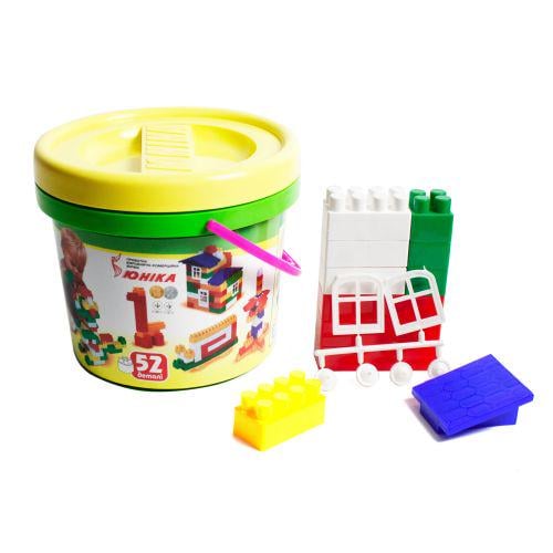 Конструктор детский в ведре НИК 52 детали (13833)