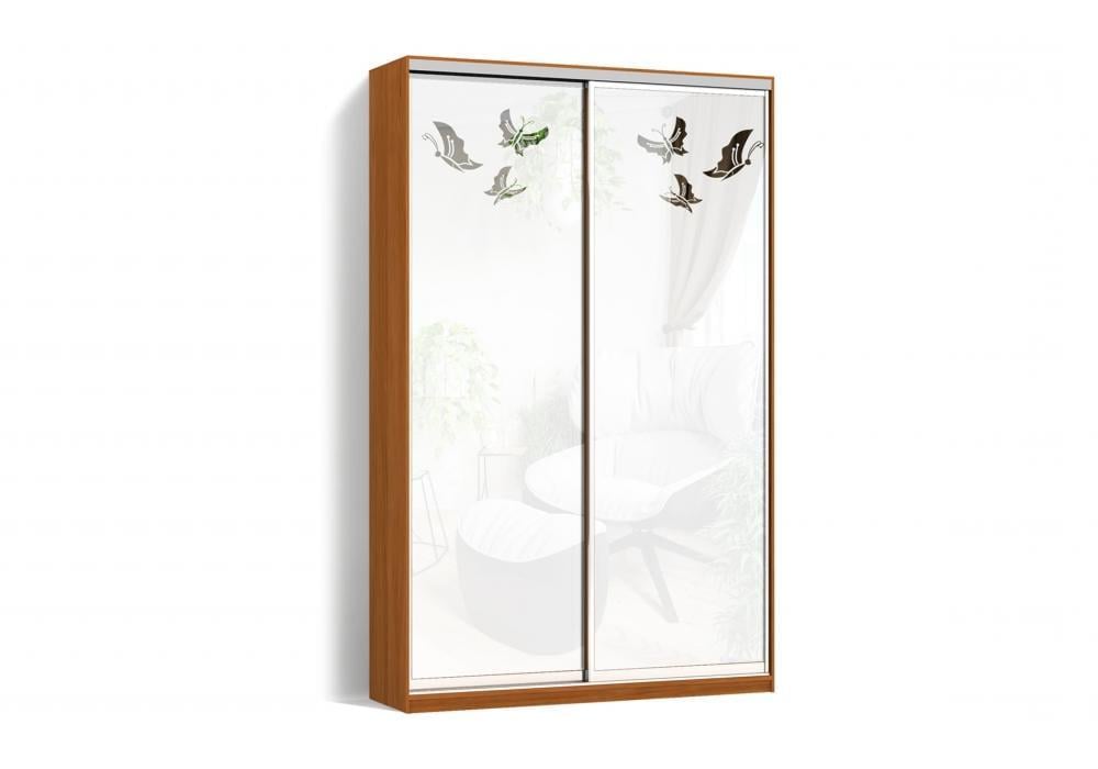 Шкаф-купе Luхe 2 двери Пескоструй/Пескоструй рисунок Ольха CLS-II 1300х2400х450 мм (28783)