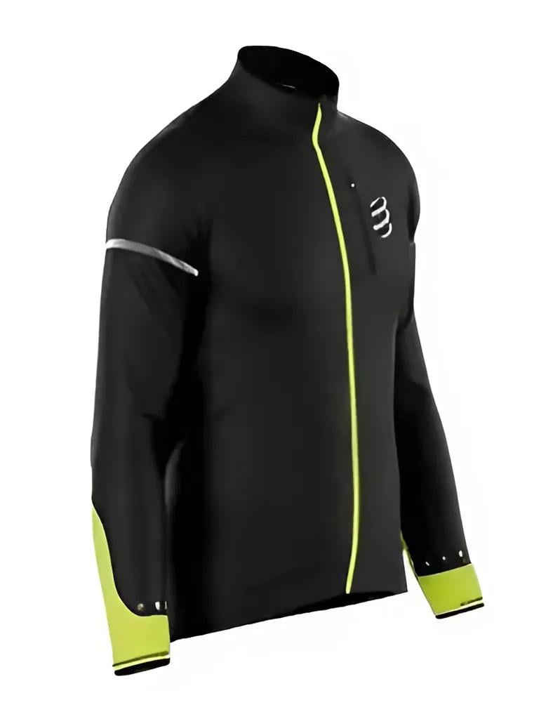 Куртка чоловіча Compressport Hurricane Windproof Jacket Flash M Black/Fluo XL Yellow (AJVM3079016XL) - фото 3