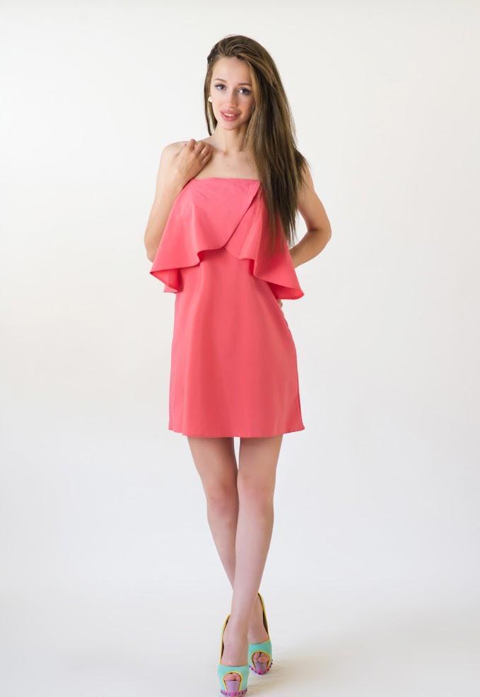 Платье Podium Sandy 21334-CORAL XXL Коралловый