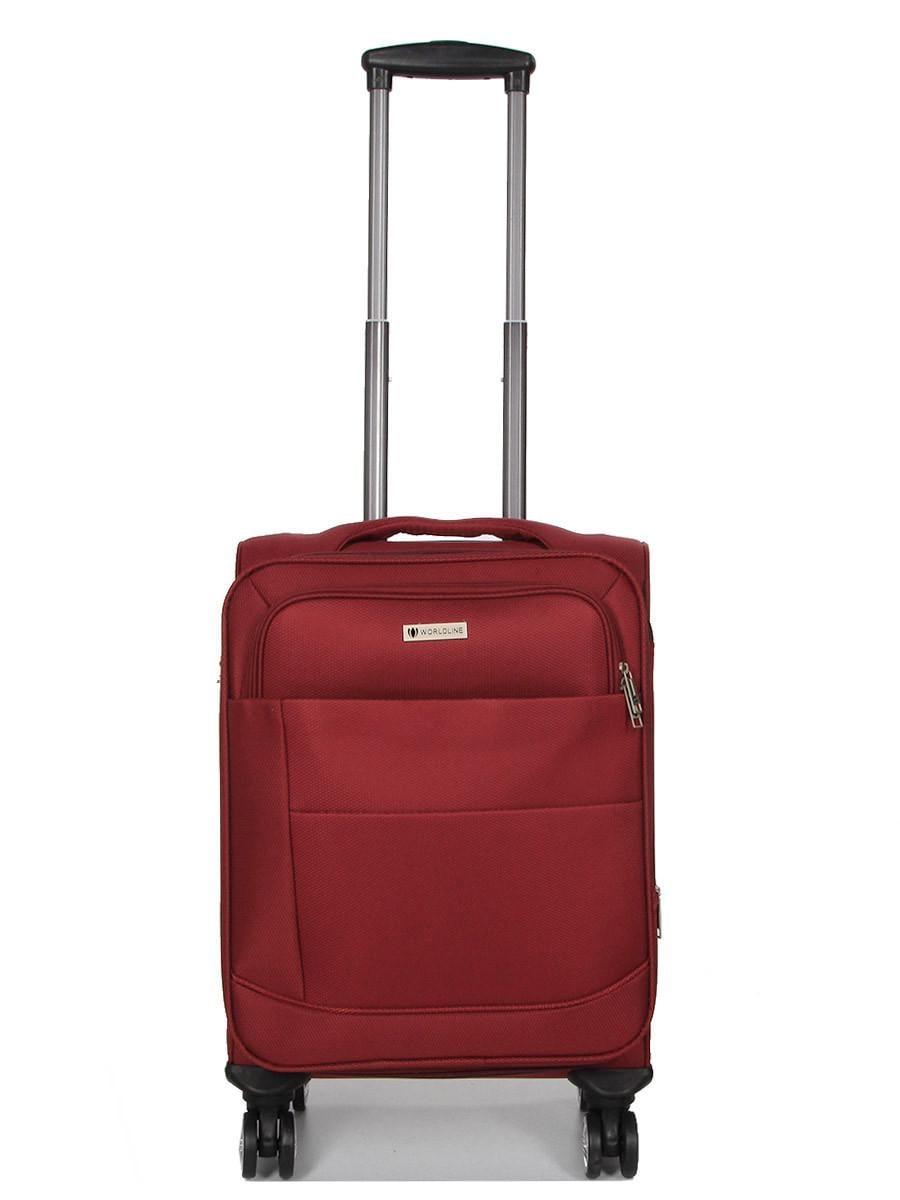 Чемодан малый Worldline ткань S 55х39х24 + 5 см 44 л 3,2 кг Красный (620)
