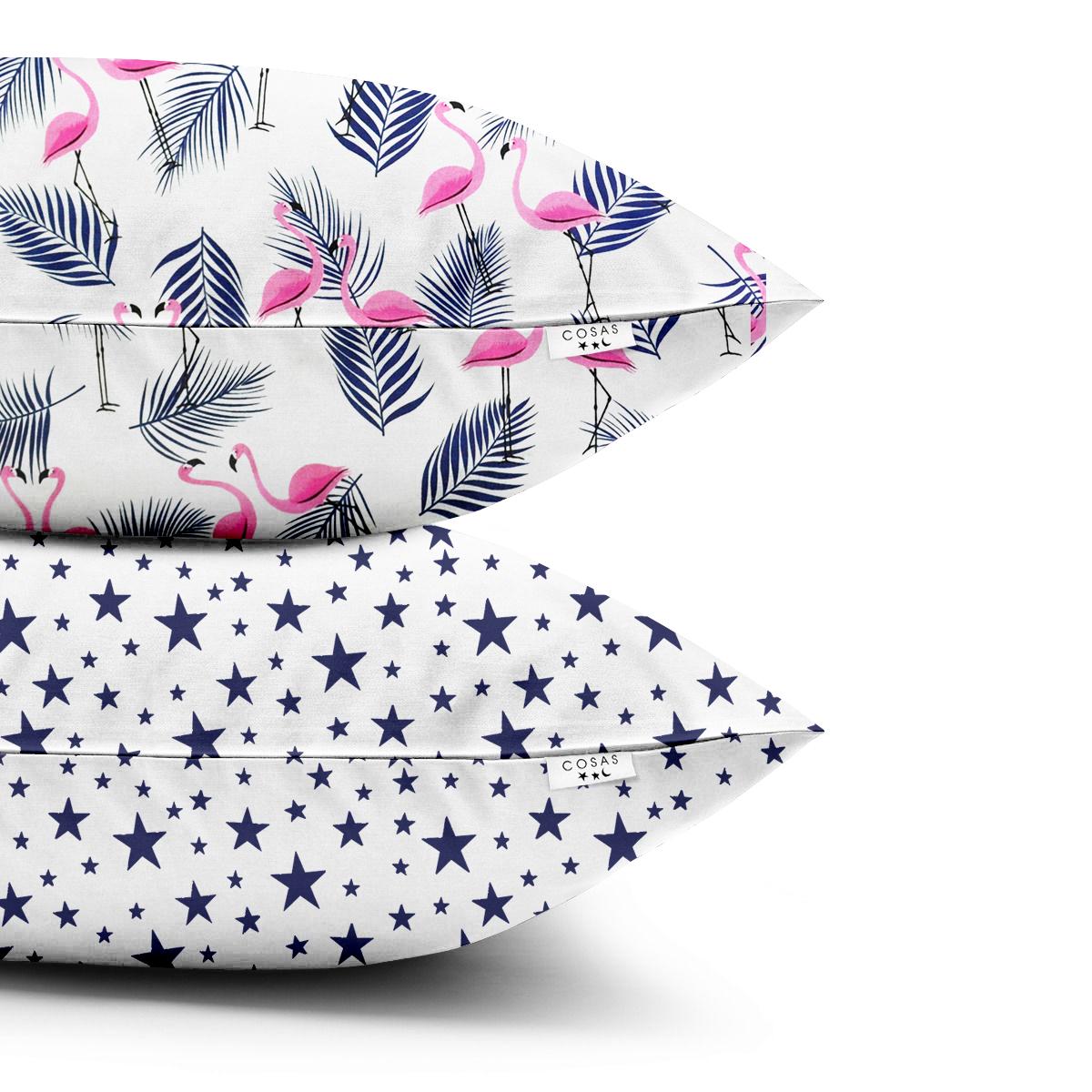 Набор наволочек Cosas Flamingo Palm Star W Blue 2 шт. 40х60 см (4822052043554)