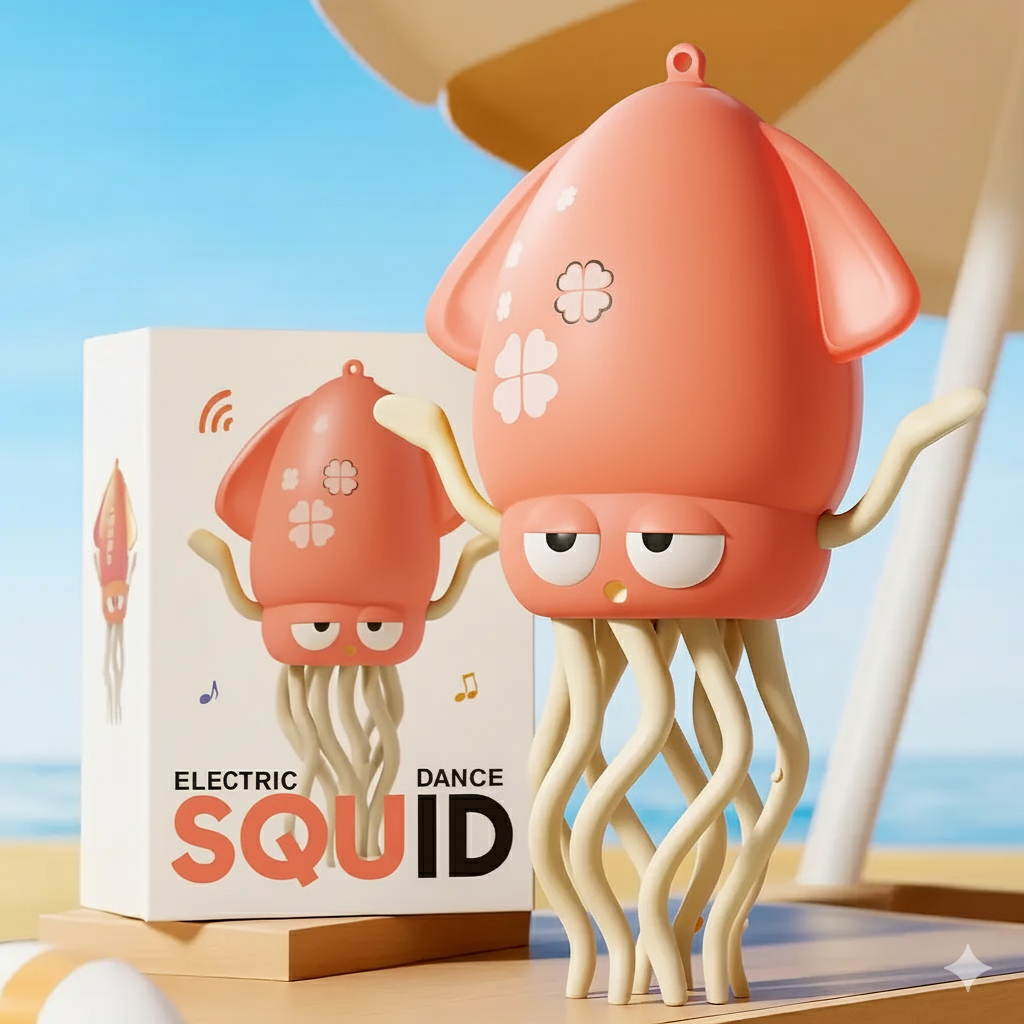 Интерактивная игрушка танцующий осьминог с музыкой и подсветкой Розовый (2723147535)