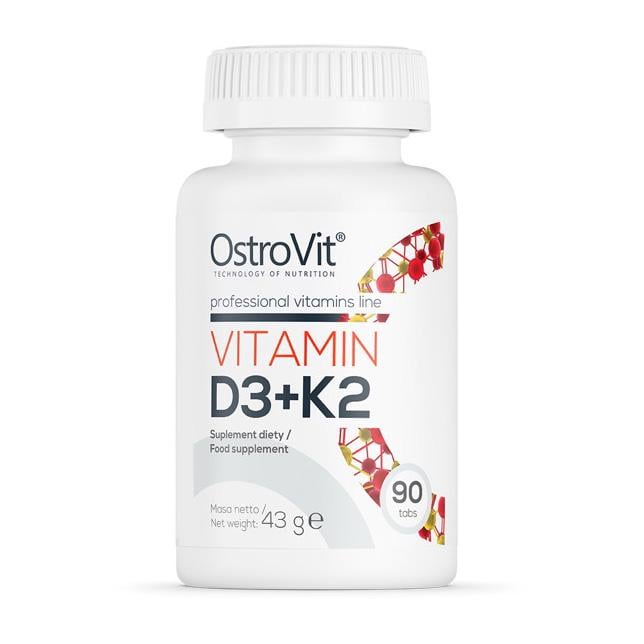 Вітамін D3 2000 МО + K2 MK-7 OstroVit Vitamin D3 + K2 90 табл.