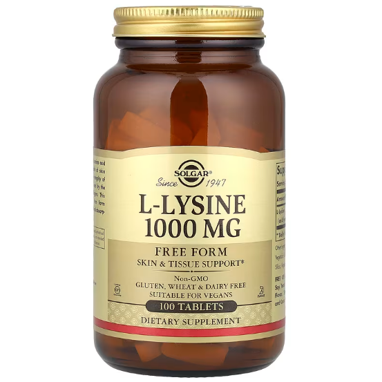Аминокислота L-лизин Solgar L-Lysine 1000 мг 100 таблеток