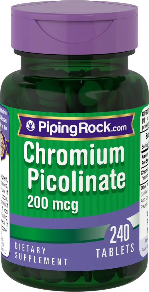 Микроэлемент Хром Piping Rock Chromium Picolinate 200 mcg 240 Tabs
