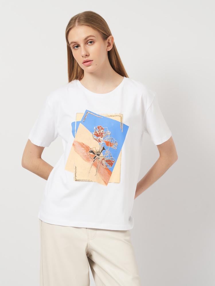 Футболка Olivia 2361x01 женская M\L Белый (188697)