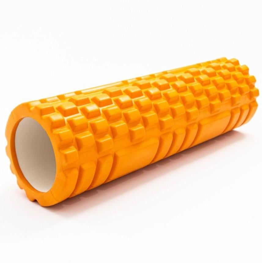 Масажний ролик EVA з шипами 29,5х7,5 см Помаранчевий (607)