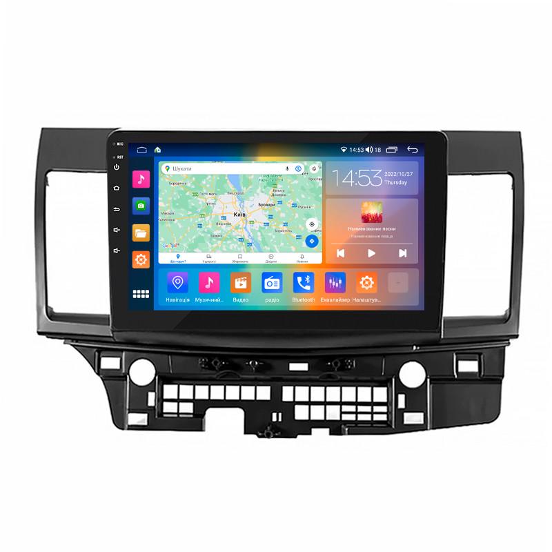 Автомагнітола штатна Lesko 4G/CarPlay/GPS/Wi-Fi для Mitsubishi Lancer Evolution X 2007-2016 2/32Gb 10" (1718467882)