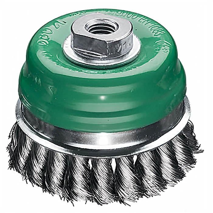Щетка чашечная Lessmann 80хМ14х2,0 скрученная жгутами нержавеющая проволока 0,5 мм 20 жгутов 9000 об/мин 484817 (13862)