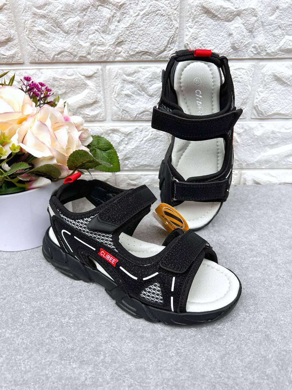 Босоніжки для хлопчика Clibee 1480 р. 33 21,8 см Чорний