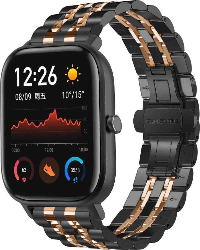 Браслет металлический Spinye Line для Amazfit GTS Black/Pink (29034-51)