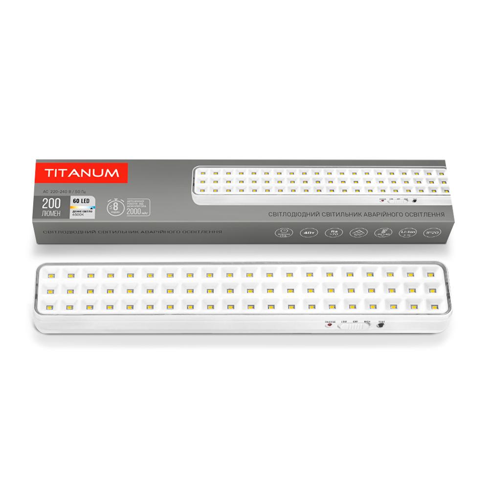 Світильник LED аварійний TITANUM 60 LED 6500K TL-EM1108 (27385)