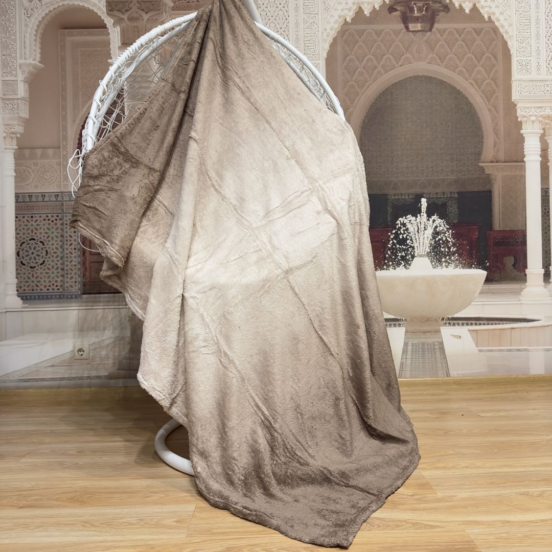 Плед-покрывало из микрофибры Koloco Омбре 150x200 см. Светло-коричневый (45-149-8)