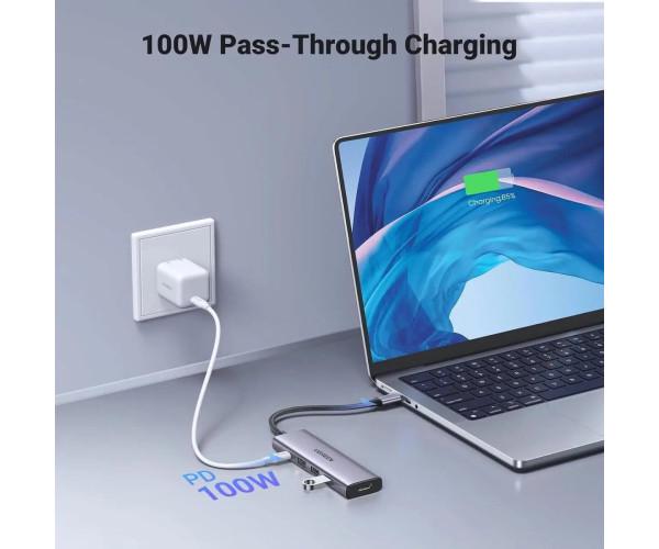 Хаб USB UGREEN Type-C Multifunction Adapter Grey - фото 4 Хаб USB UGREEN Type-C Multifunction Adapter Grey - фото 4