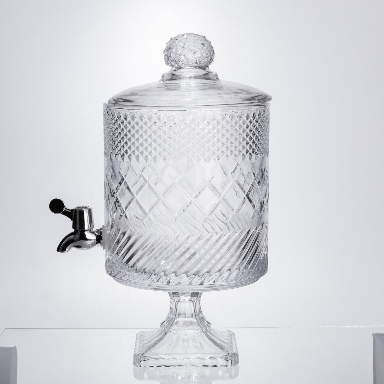 Лимонадница с краном на подставке стеклянная 4,5 л (HP-19-4) - фото 5