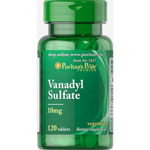Мікроелемент Ванаділ Puritan's Pride Vanadyl Sulfate 10 мг 120 Tabs