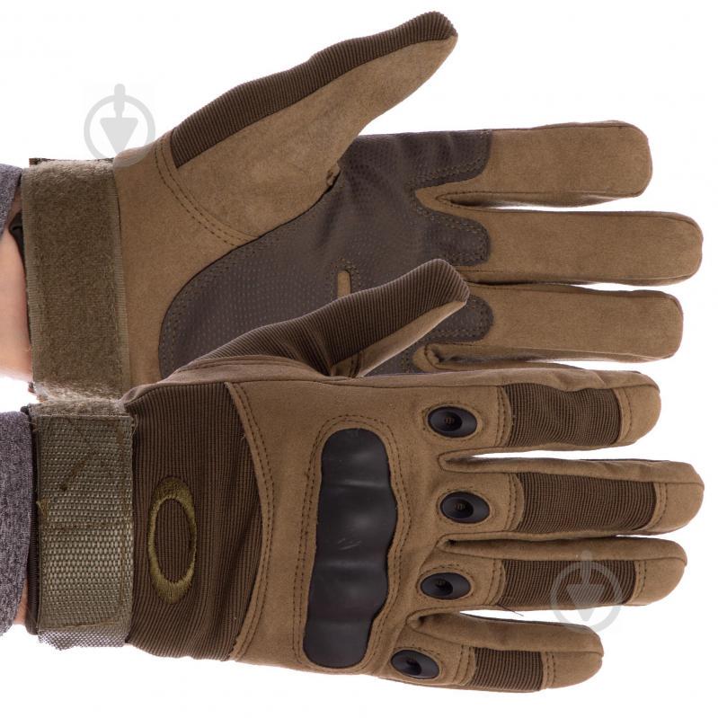 Перчатки армейские с закрытыми пальцами и усил. протектор OAKLEY BC-4623 (р-р L) Оливковый (PT0157)