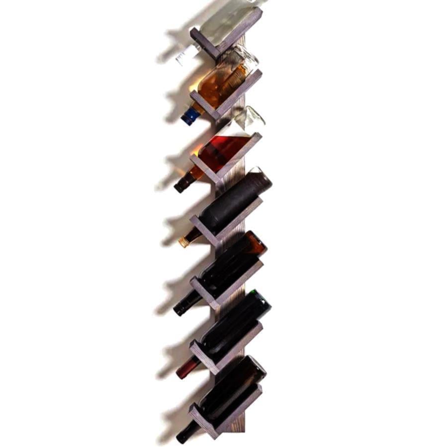 Полка для вина настенная из дерева Хатиро 7 Лофира (ПНК-720939)