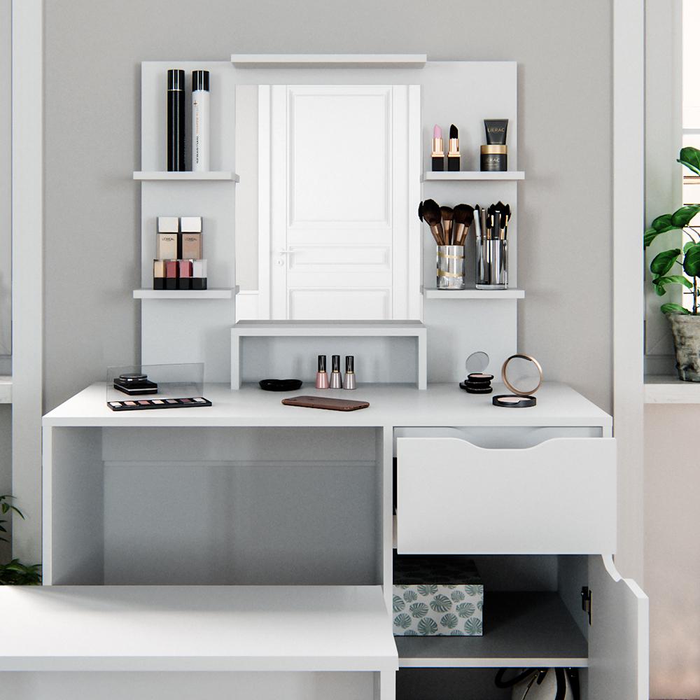 Туалетный столик Vicco Ruben со скамейкой Белый - фото 5 Туалетный столик Vicco Ruben со скамейкой Белый - фото 5