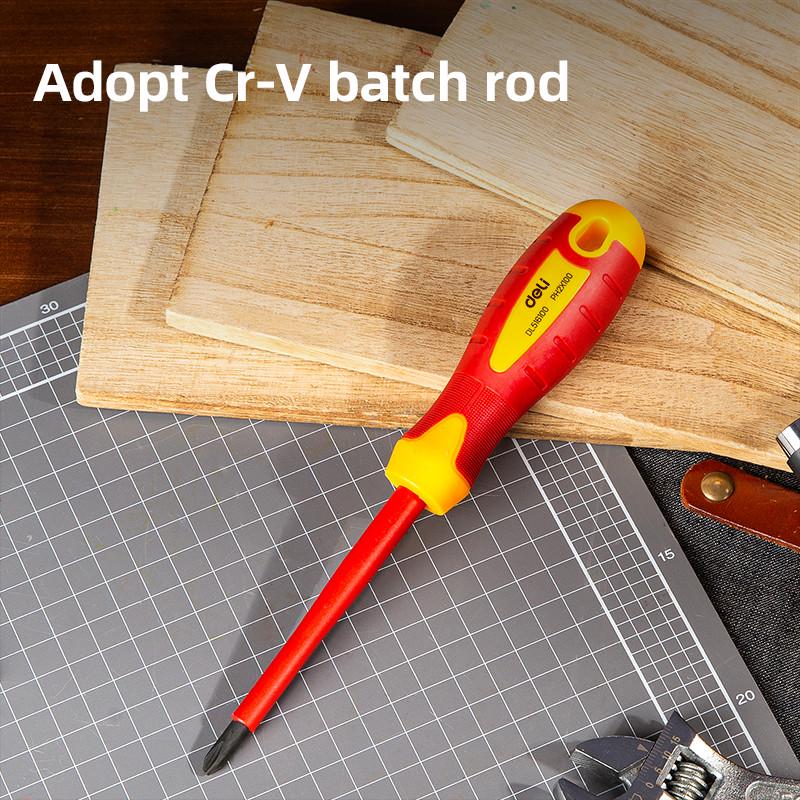 Викрутка хрестова Deli Tools EDL516100 PH2*100 мм ізольована (2591124997) - фото 2 Викрутка хрестова Deli Tools EDL516100 PH2*100 мм ізольована (2591124997) - фото 2