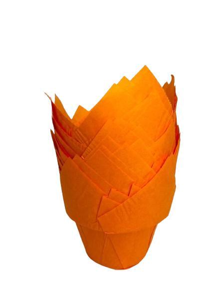 Форма для випічки кексів/капкейків Тюльпан паперові з підсилювачем Помаранчевий (19572853) - фото 2 Форма для випічки кексів/капкейків Тюльпан паперові з підсилювачем Помаранчевий (19572853) - фото 2