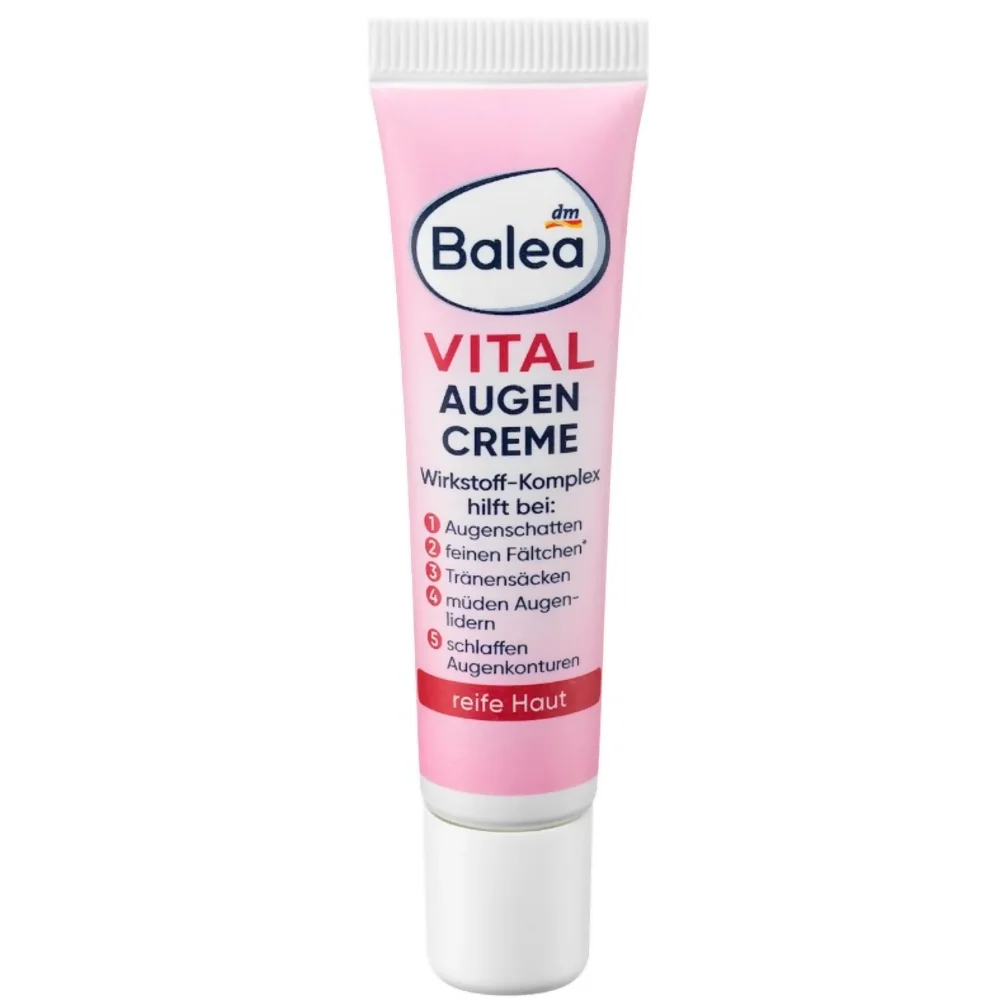 Омолаживающий крем Balea Augencreme Vital для кожи вокруг глаз 5в1 15 мл (EPI-15102025-255)