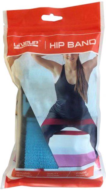 Фітнес гумка LiveUP Hip Band L-420x80 мм Блакитний (LS3629-L) - фото 2