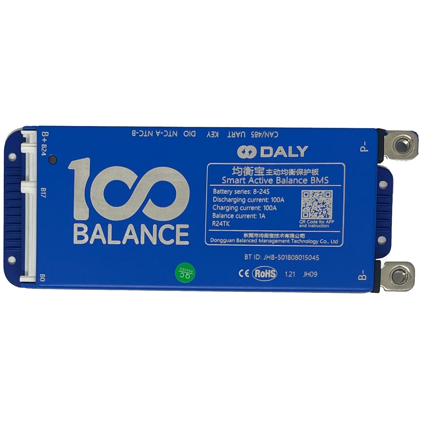 Плата Smart BMS DALY 8-24S 100A with CAN +1А active balancе+BT