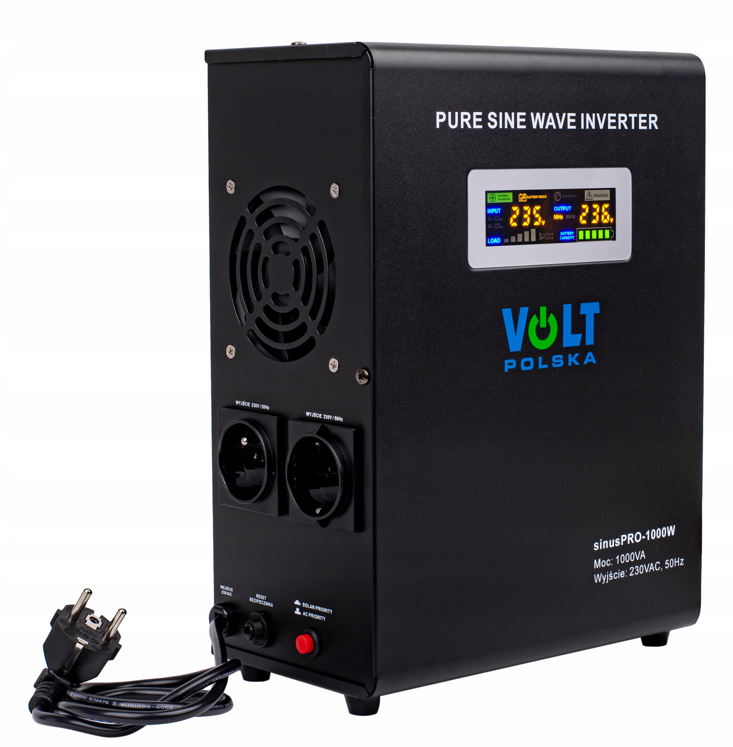 Источник бесперебойного питания Volt polska SinusPRO с чистой синусоидой 1000 W 12 V Источник бесперебойного питания Volt polska SinusPRO с чистой синусоидой 1000 W 12 V