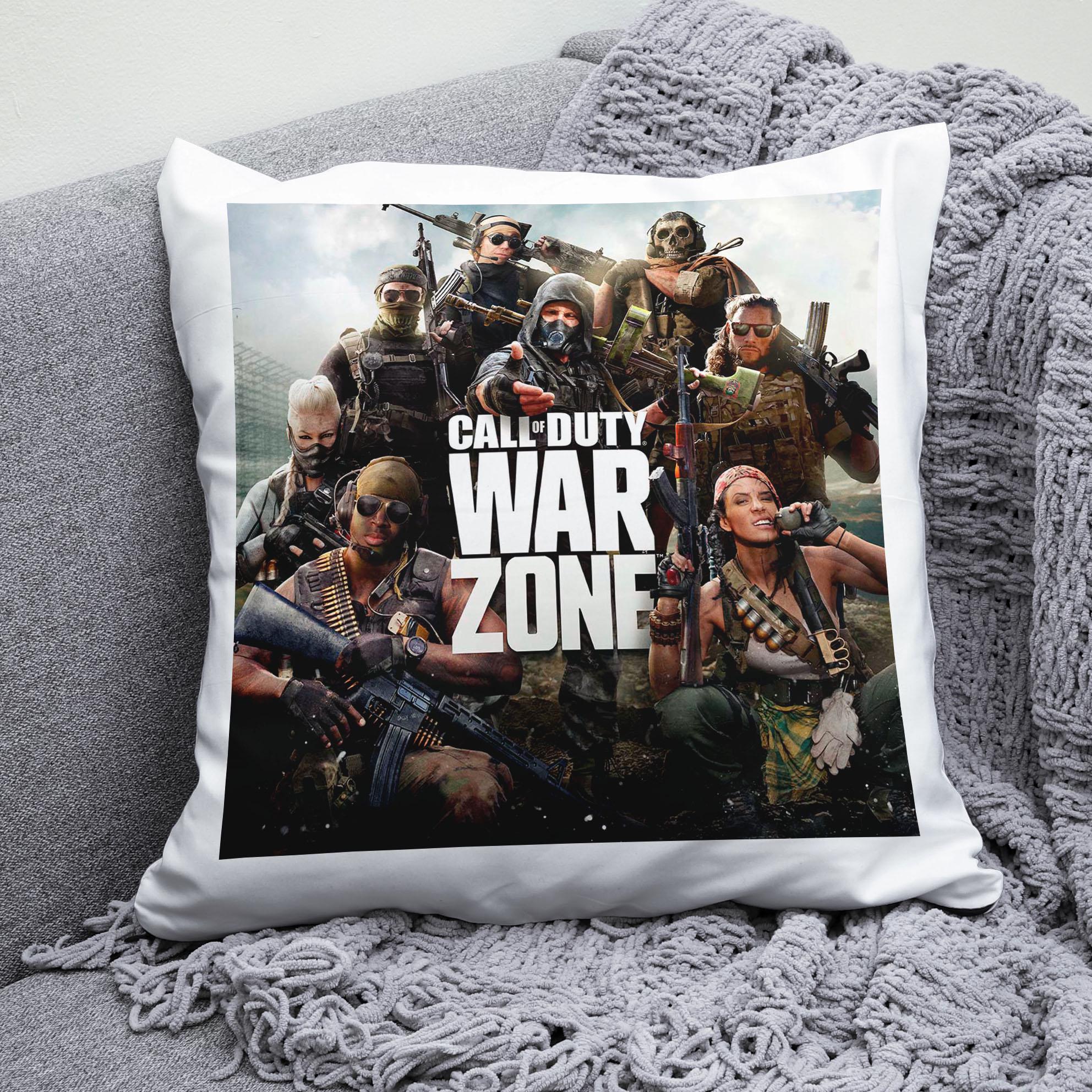 Плюшевая подушка квадрат с принтом игры Call of Duty Warzone