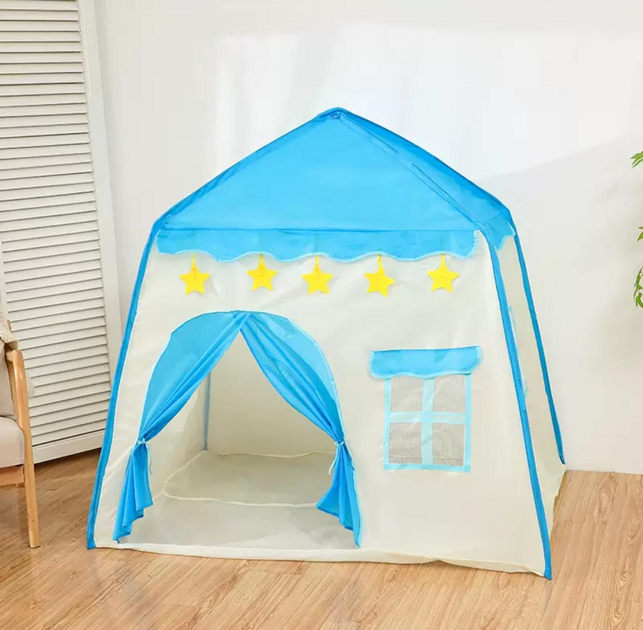 Палатка игровая для детей в виде домика Синий - фото 3 Палатка игровая для детей в виде домика Синий - фото 3