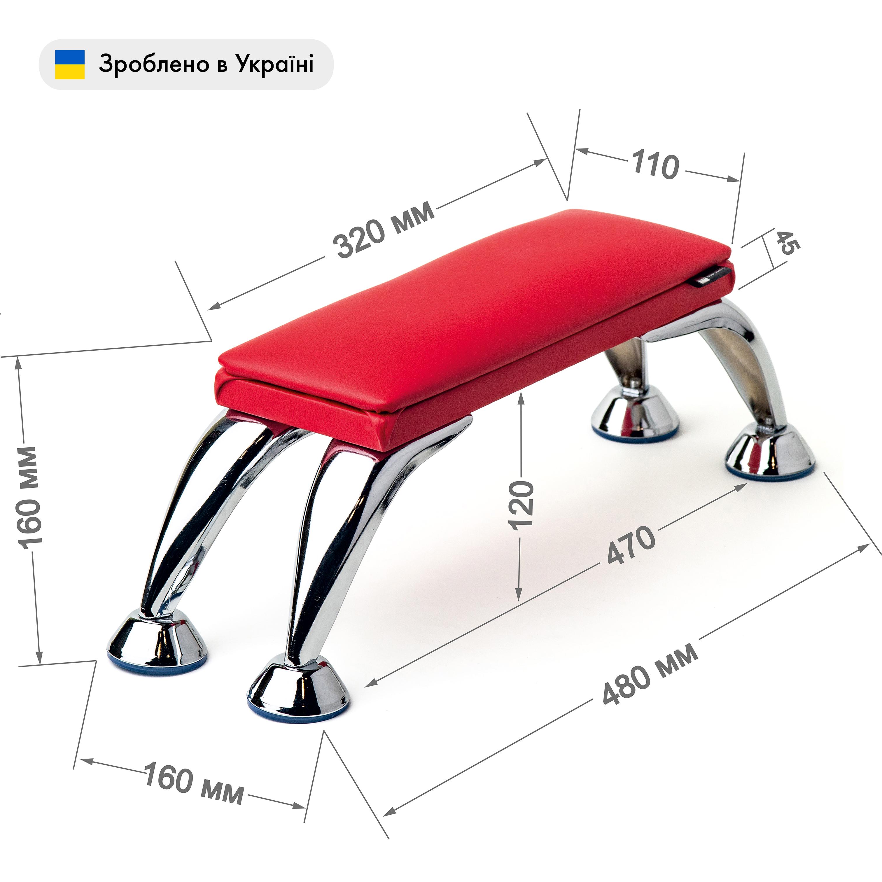 Подставка для рук маникюрная Eco Stand Mini на металлических ножках Красный (034) - фото 4