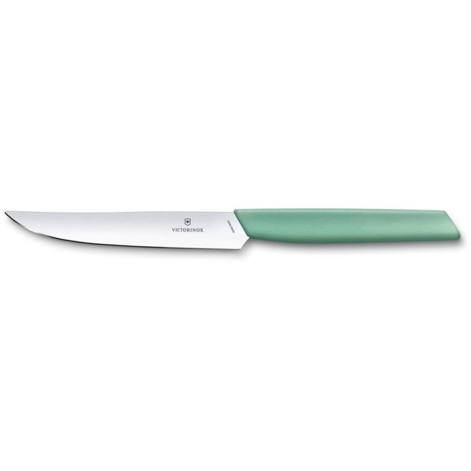 Нож кухонный Victorinox Swiss Modern Steak 12 см Green (Vx69006.1241) Нож кухонный Victorinox Swiss Modern Steak 12 см Green (Vx69006.1241)