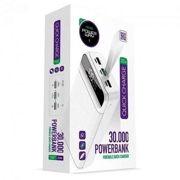 Повербанк Power Way 30000 mAh QC30 22,5W