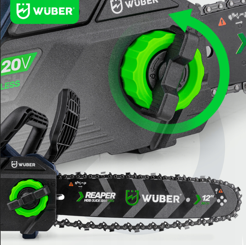 Пила аккумуляторная цепная Wuber 2 аккумулятора 4Ач 20В/шина 30 см - фото 6