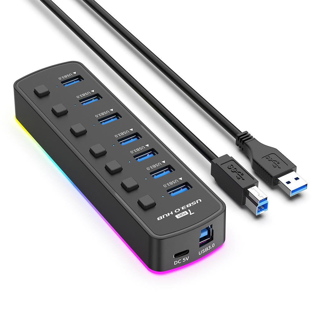 USB-хаб с дополнительным питанием 5V 3A 7хUSB 3.0