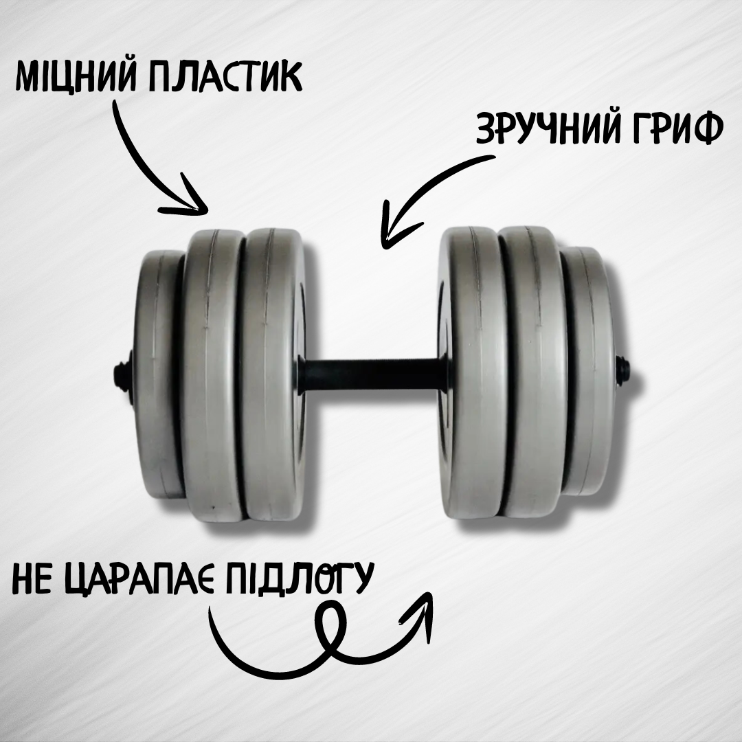 Гантели 2х25 кг Grey (2230353815) - фото 3