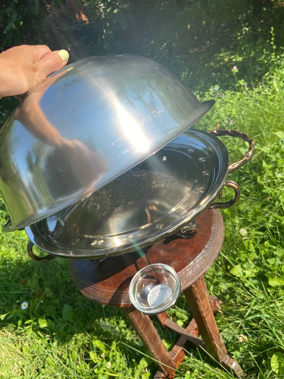 Садж для подогрева шашлыка большой с соусницами 36 см - фото 7 Садж для подогрева шашлыка большой с соусницами 36 см - фото 7