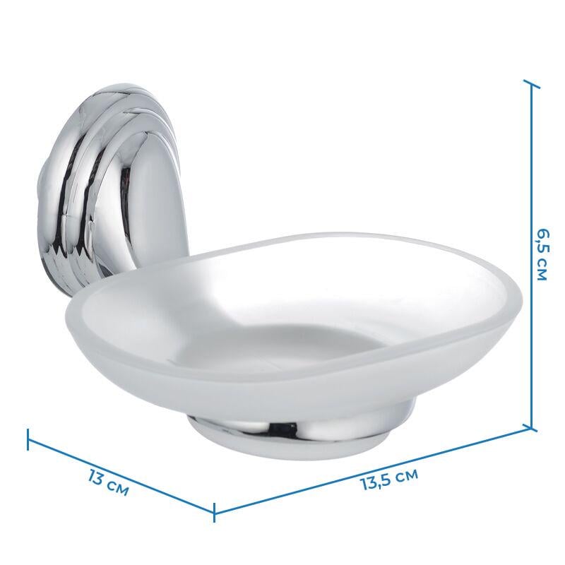 Мыльница Zerix LR1502 настенная стекло (LL1491) - фото 2