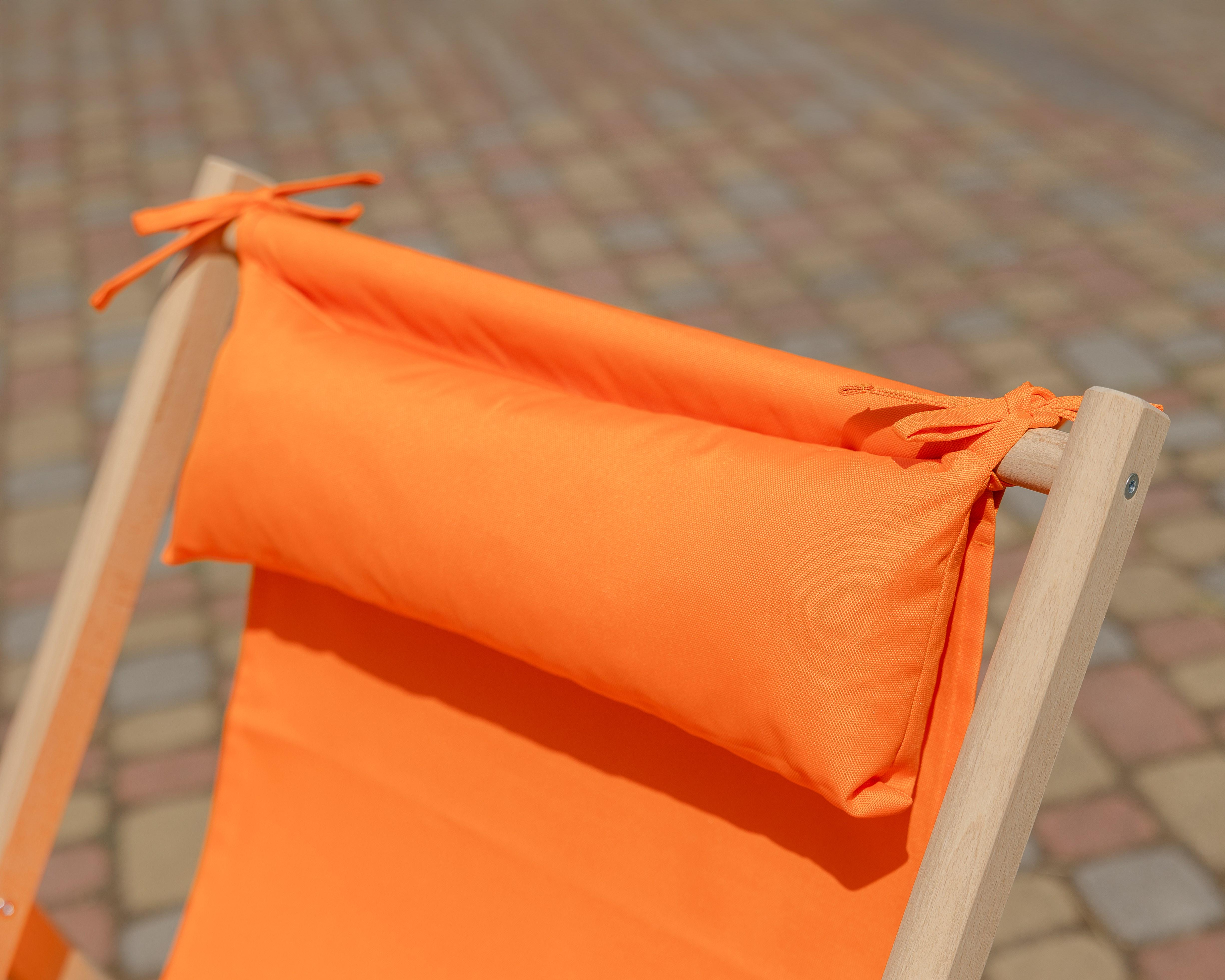 Шезлонг дерев'яний розкладний XRmaster з підлокітниками та підголовником Помаранчевий (0002245) - фото 2 Шезлонг дерев'яний розкладний XRmaster з підлокітниками та підголовником Помаранчевий (0002245) - фото 2