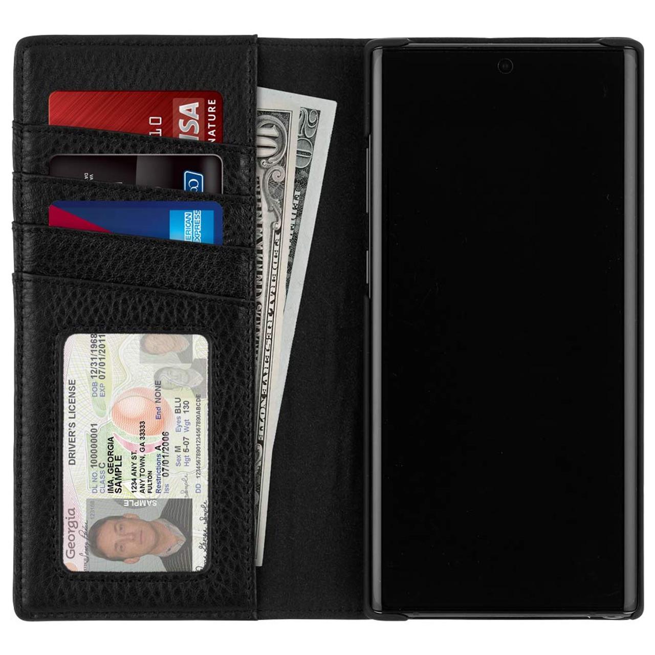 Защитный чехол книжка наутральная кожа Case-Mate Wallet Folio для Samsung Galaxy Note 10 N970 Черный