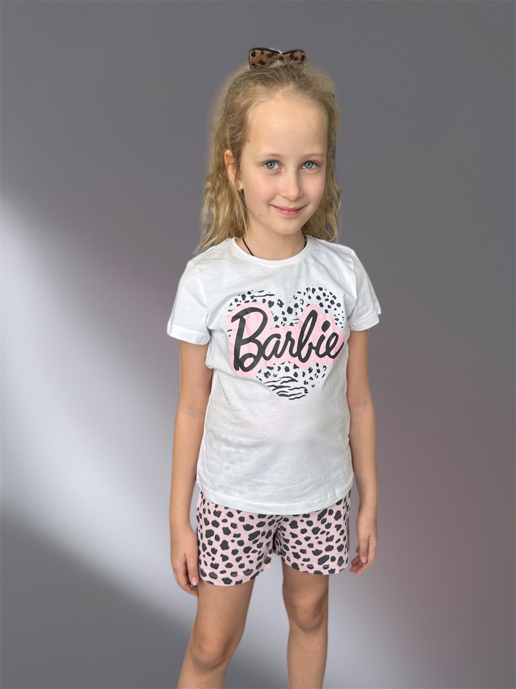 ​Пижама Barbie 6/8 лет 122-128 см Белый/Розовый (001300356)