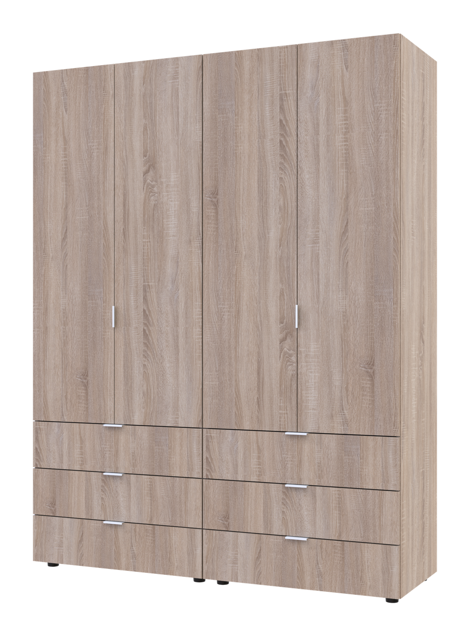 Шкаф распашной для одежды Doros Гелар комплект Cонома 2 + 2 ДСП 155х49,5х203,4 см (42002123)