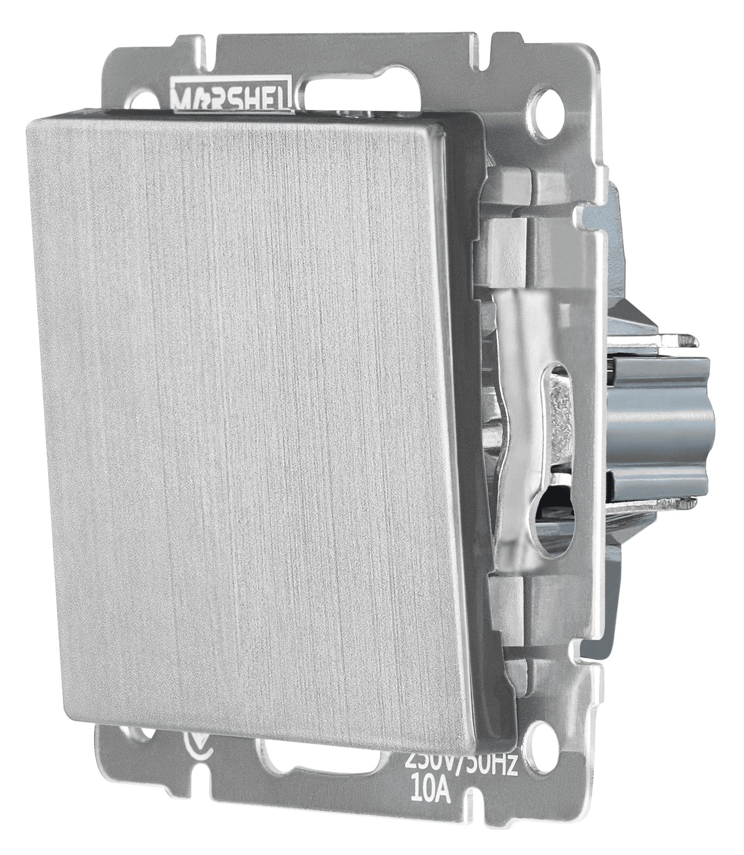 Механизм выключателя одноклавишного MARSHEL GRAND VS10-390М нержавеющая сталь - фото 2