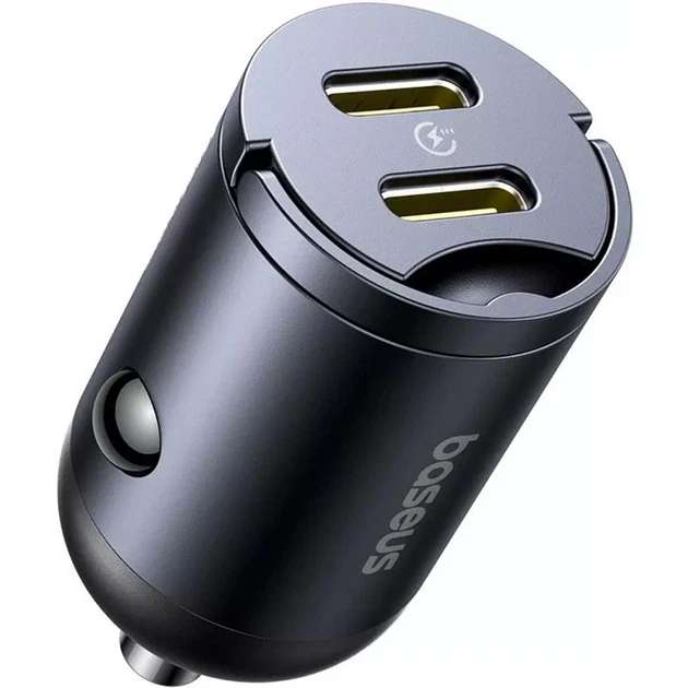 Зарядний пристрій автомобільний BASEUS Tiny Star Mini Car Charger 2Type-C 30W C00035001121-03 Black